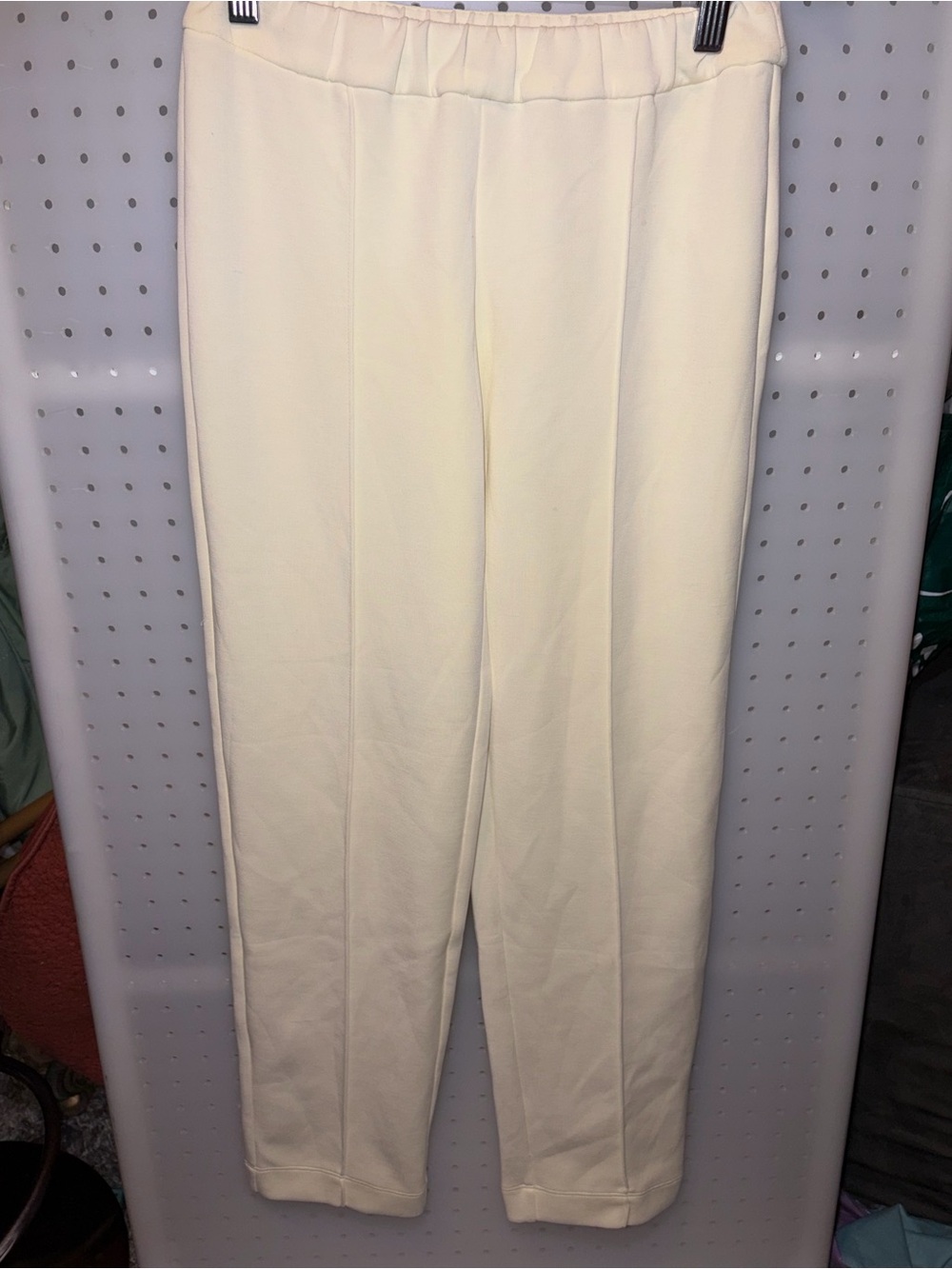 Club Monaco Cream Straight-Leg Pull-On Pants